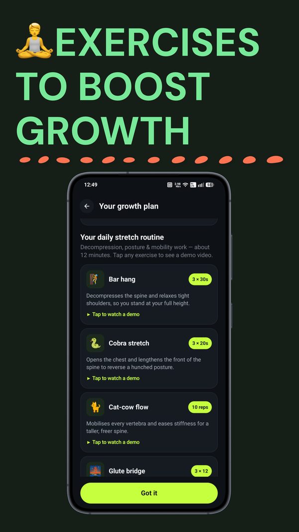 BeTall nutrition log tracking daily protein intake with quick-add foods